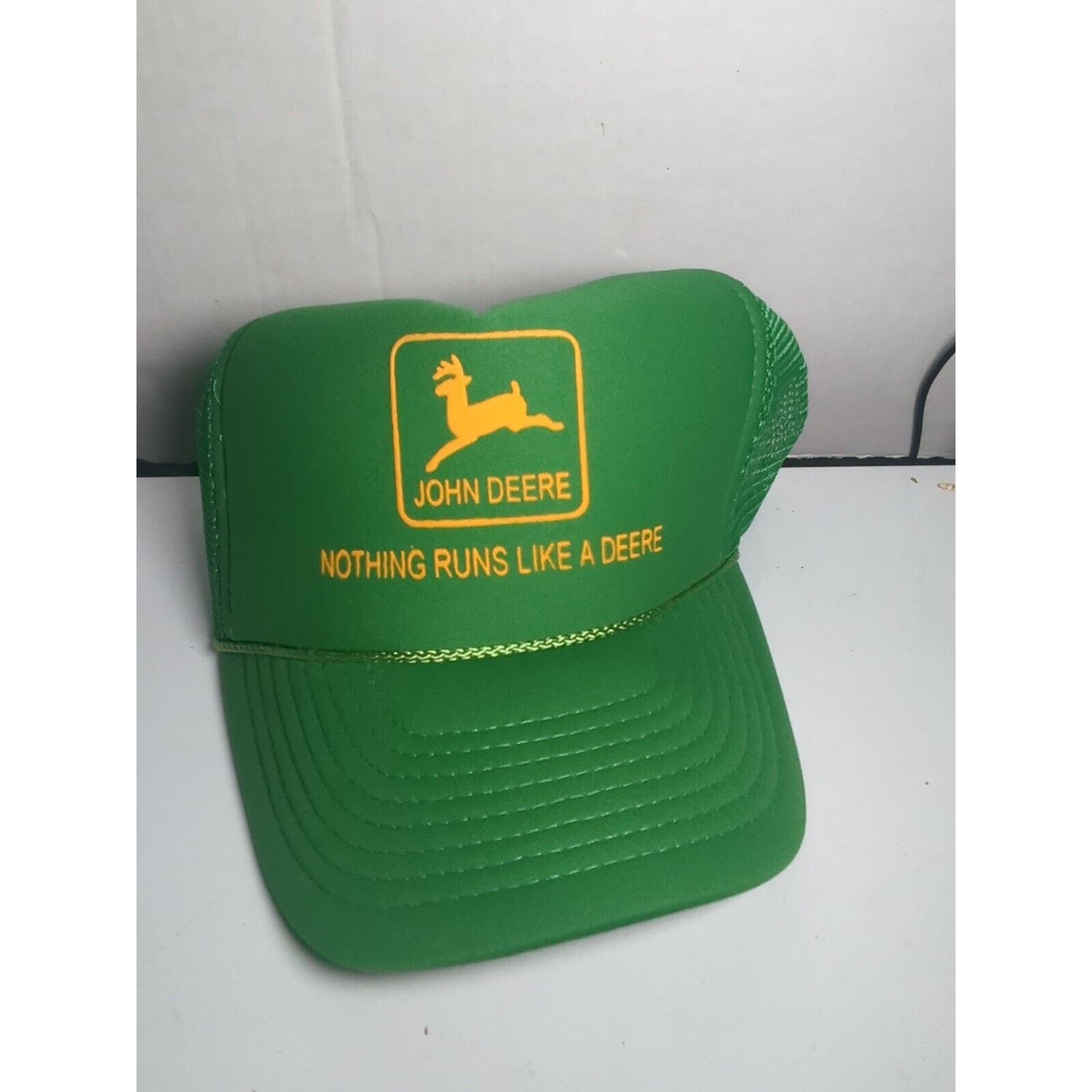 John Deere Vintage Trucker Hat Green Nissin Mesh Snapback